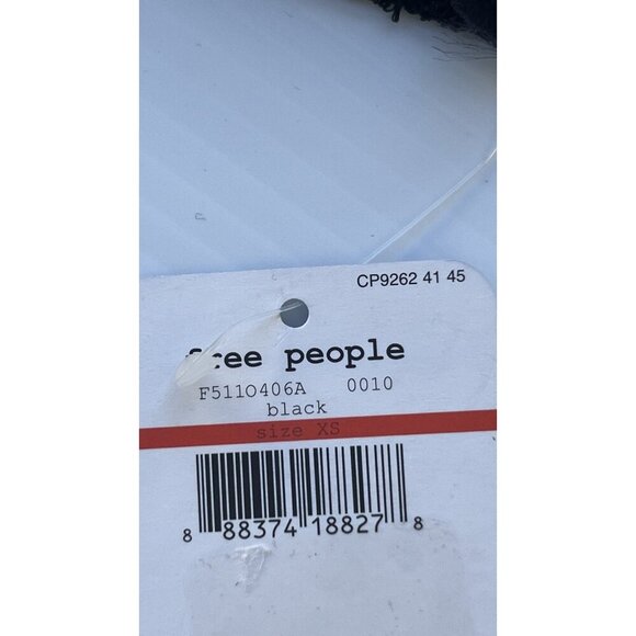 Free People XS Black Lace Strapless Floral Bandeau Bra Wireless Boho Stretch - Picture 5 of 9